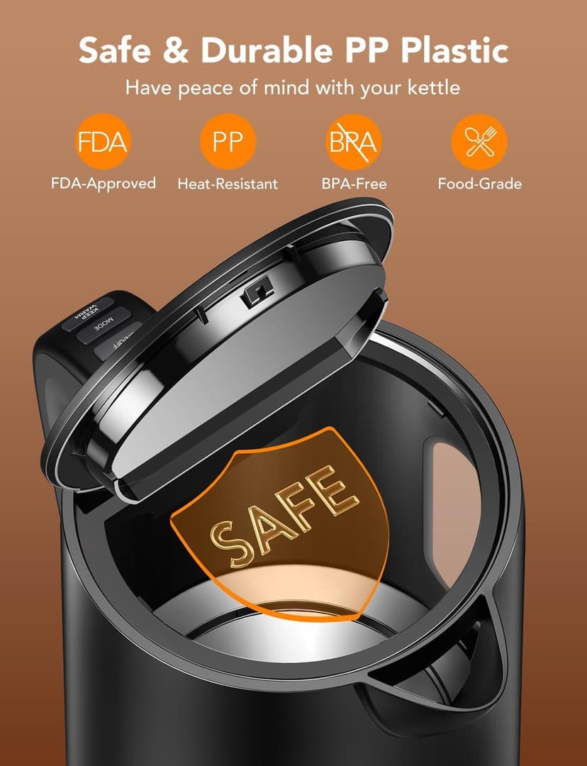 GoveeLife Smart Kettle Temperature Control 1.7L, 1500w WiFi Tea Kettle Electric with LED Indicator Lights, Remotely Control, 2H Keep Warm, 4 Presets Hot Water Boiler for Tea & Coffee & DIY