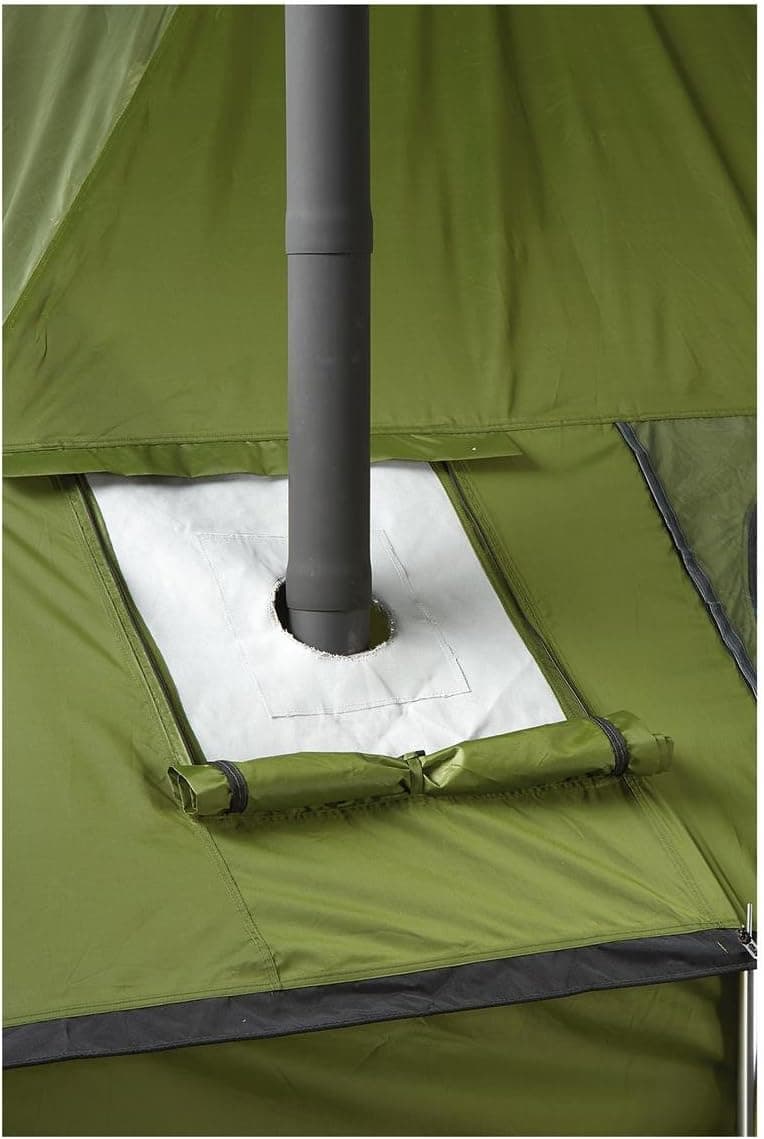 Guide Gear Outdoor Wood Burning Stove; Portable with Chimney Pipe for Cooking and Camping
