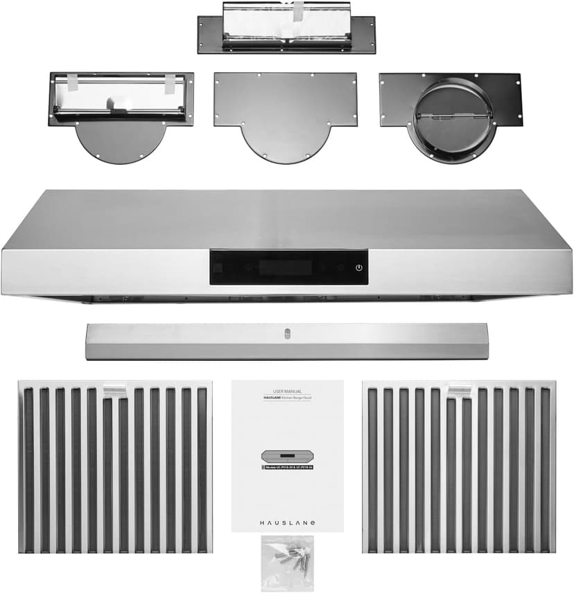 Hauslane Range Hood 30 Inch - Under Cabinet Range Hood 30" Stainless Steel Kitchen Hood, Vent Hood 30 Inches, Stove Vent Hood for Kitchen, Vent Hoods 30 Inch with LED - Chef Series PS18