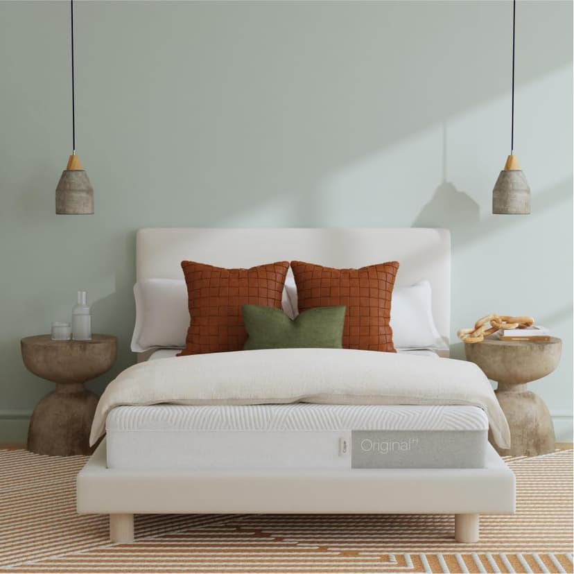 Casper Sleep Original Foam Hybrid, Twin Mattress - Medium Firm Memory Foam with Zoned SupportTM - 100-Night Trial - CertiPUR-US Mattress, Light Gray