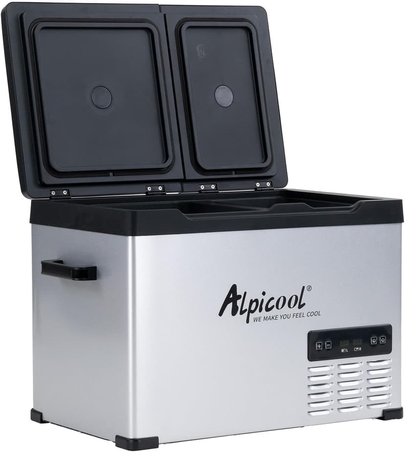Alpicool CHS55 Dual Temperature Control 12 Volt Refrigerator 42 Quart Portable Car Fridge Freezer (-4°F~68°F) for Truck, RV, Boat, Camping and Travel