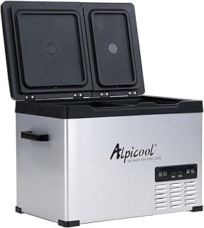 Alpicool CHS55 Dual Temperature Control 12 Volt Refrigerator 42 Quart Portable Car Fridge Freezer (-4°F~68°F) for Truck, RV, Boat, Camping and Travel