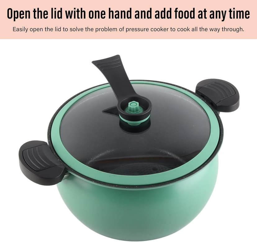 Micro Pressure Cooker Fast Cooking Cookware, 31 * 28 * 17cm Non Stick Microwave Kitchenware, Multi Functional Big Capacity Universal Stew Pot (7L)