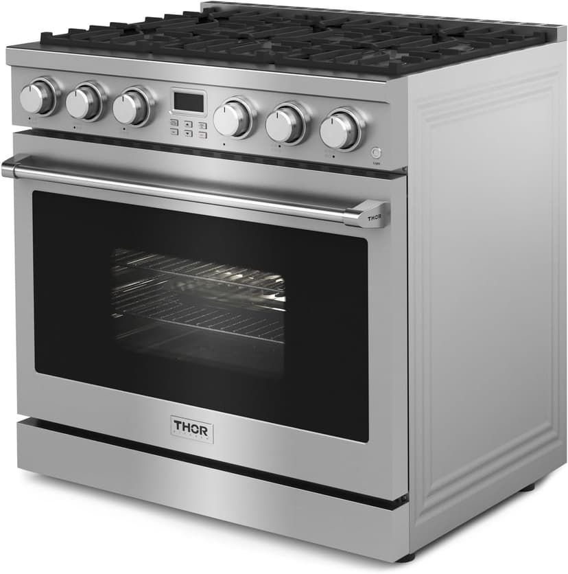 THOR Kitchen Professional 36-Inch Gas Range in Stainless Steel - Model ARG36