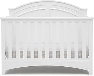 Delta Children Perry 6-in-1 Convertible Crib - Greenguard Gold Certified, Bianca White