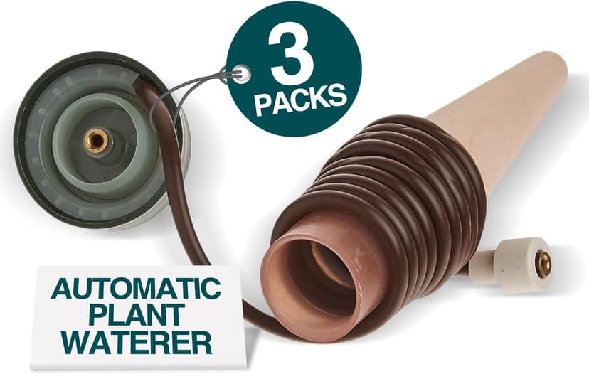 Blumat Classic Plant Watering Stakes - Self-Watering Insert for Indoor and Outdoor Plants - Automatic Slow Release Irrigation System for Potted Plants - Houseplant Care Device (3 Packs)
