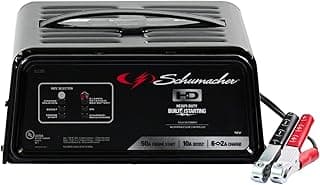 Schumacher Electric 6A Battery Charger and 50A Engine Starter, 4-in-1 Solution for 12V Batteries, Battery Maintainer, 10A Boost, SC1305, for Car, SUV, Truck, and Marine Batteries