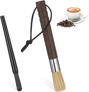 2PCS Coffee Brush, Coffee Grinder Cleaning Brush, Espresso Brushes, Coffees Grinder Brushes with Wooden Handles and Natural Bristles for Baristas and Home Kitchens.