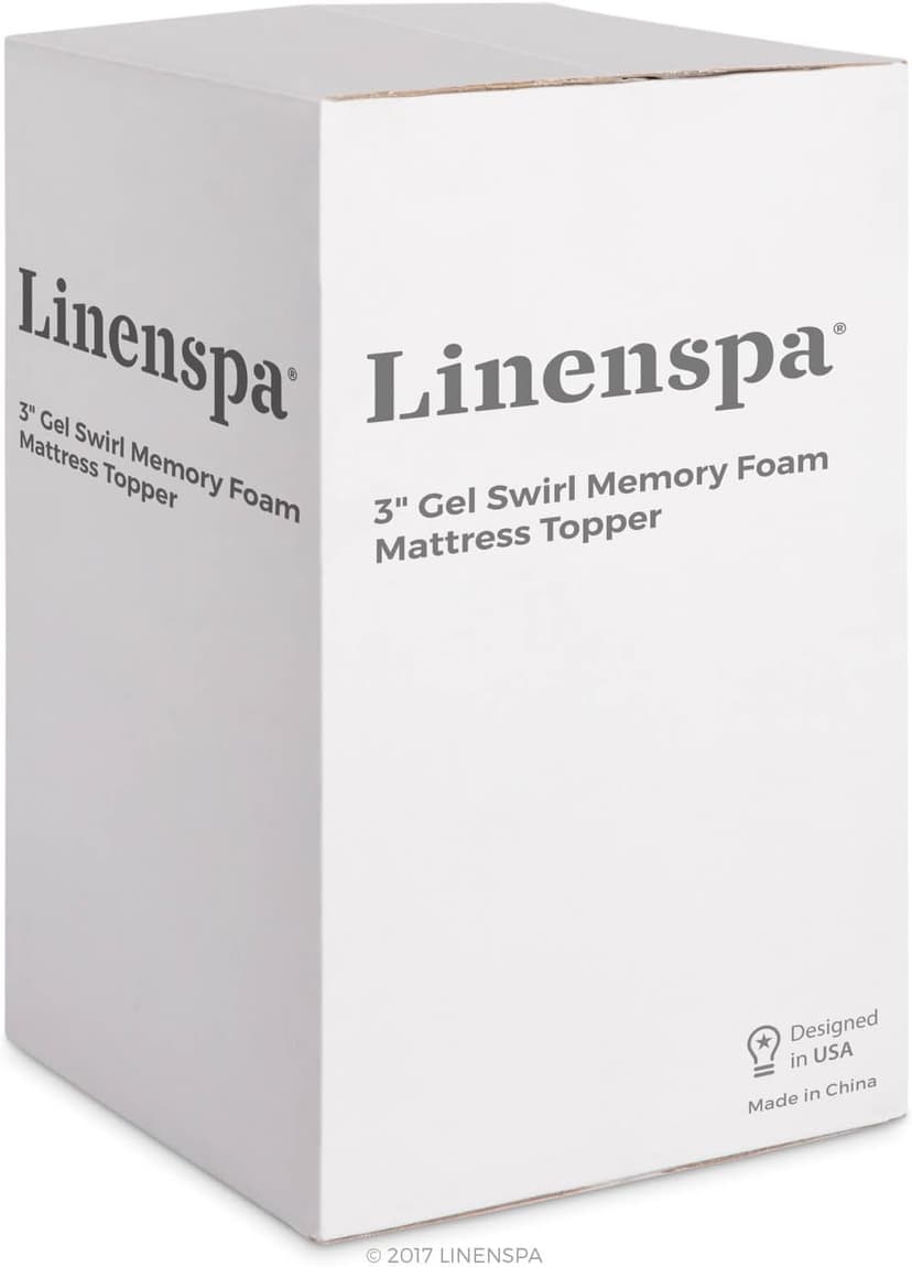 Linenspa 3 Inch Gel Swirl Memory Foam Topper-King