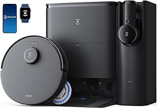 ECOVACS DEEBOT T30S Combo Robot Vacuum and Mop, All in One Cleaning Hub, 11000Pa, ZeroTangle Technology, TruEdge Adaptive Edge, Dual Self-Emptying, Hot Water Washing