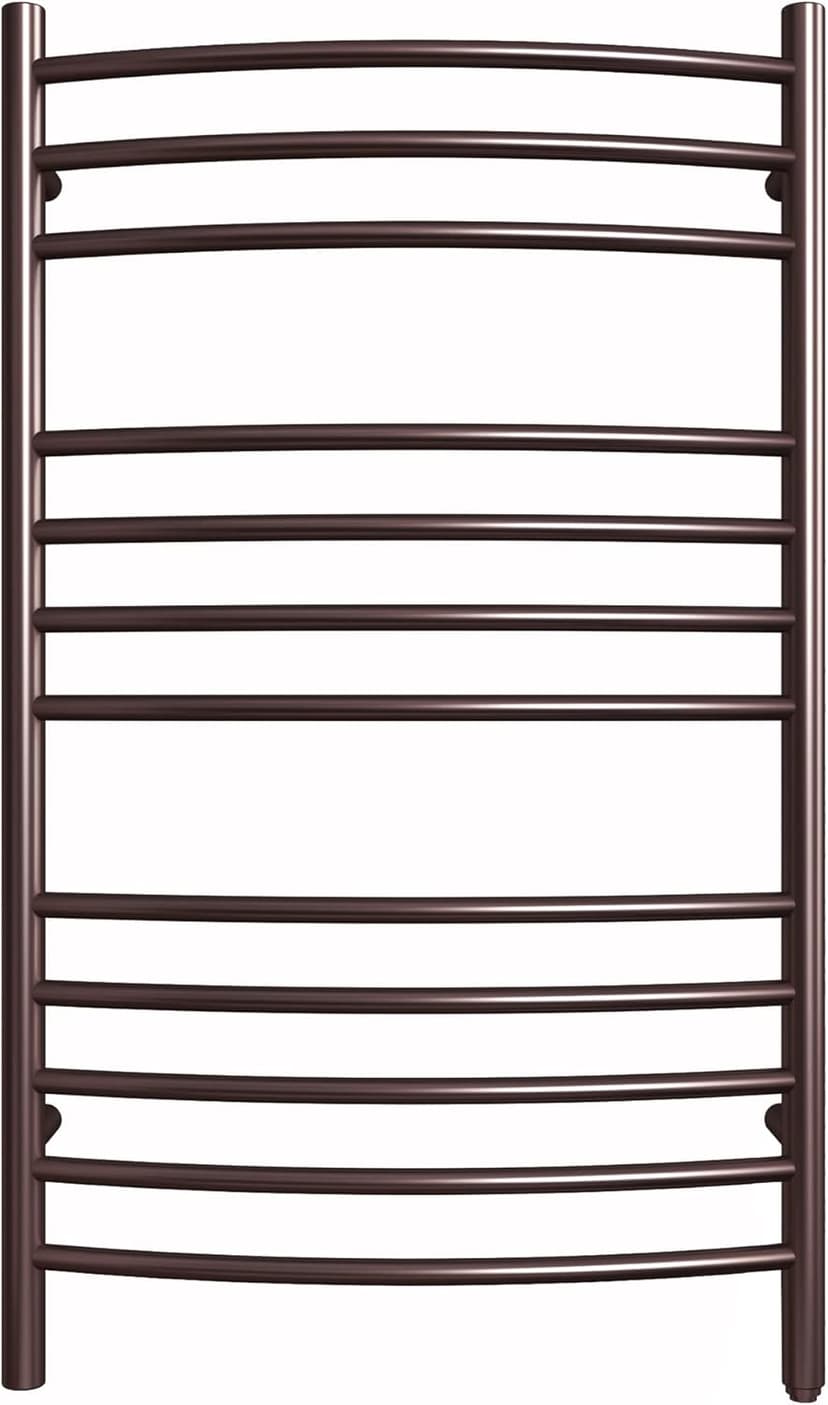 HEATGENE Towel Warmer Venetian Bronze, Electric Hot Towel Rails, Wall-Mounted Large 12 Bars Warming Towel Racks, Plug-in/Hardwired Heated Towel Rails