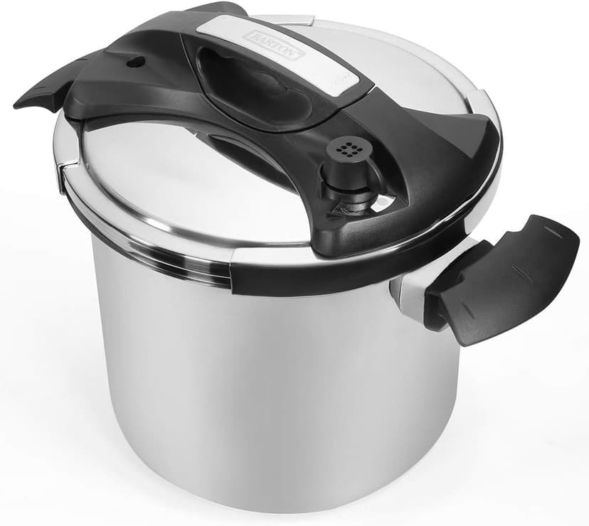 Barton 10.5 Quart Pressure Cooker Stovetop With Easy-Lock Lid Commercial 18/8- Stainless Steel Instant Fast Cooking with Recipes Book