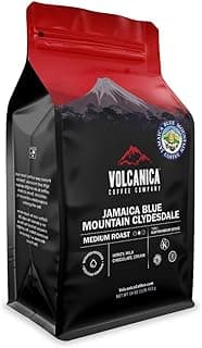 Jamaican Blue Mountain Coffee, 100% Pure, Whole Bean, Fresh Roasted, 16-ounce