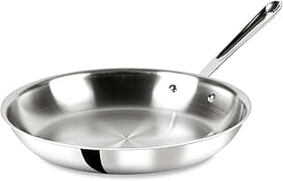 All-Clad D3 3-Ply Stainless Steel Fry Pan 12 Inch Induction Oven Broiler Safe 600F Pots and Pans, Cookware Silver