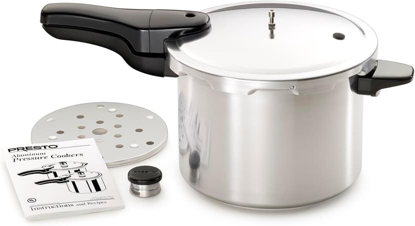 Presto 01264 6-Quart Aluminum Pressure Cooker, Silver