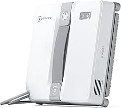 ECOVACS WINBOT Mini Window Cleaning Robot - Compact Design, Dual Nozzles with Ultrasonic Spray, 9-Stage Protection System, Intelligent Path Planning, 3 Cleaning Modes, Anti-Slipping System