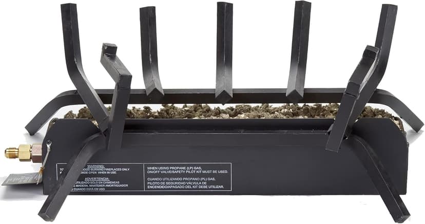 HearthSense MO24HVL Natural Gas Vented Fireplace Logs Set with Match Light, 55000 BTU, Heats up to 2000 Sq. Ft, Mountain Oak, 24 Inches