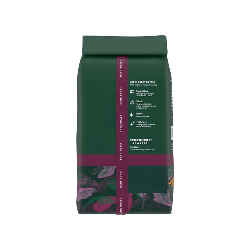 Starbucks Ground Coffee, Dark Roast Coffee, Sumatra, 100% Arabica, 6 bags (12 oz each)