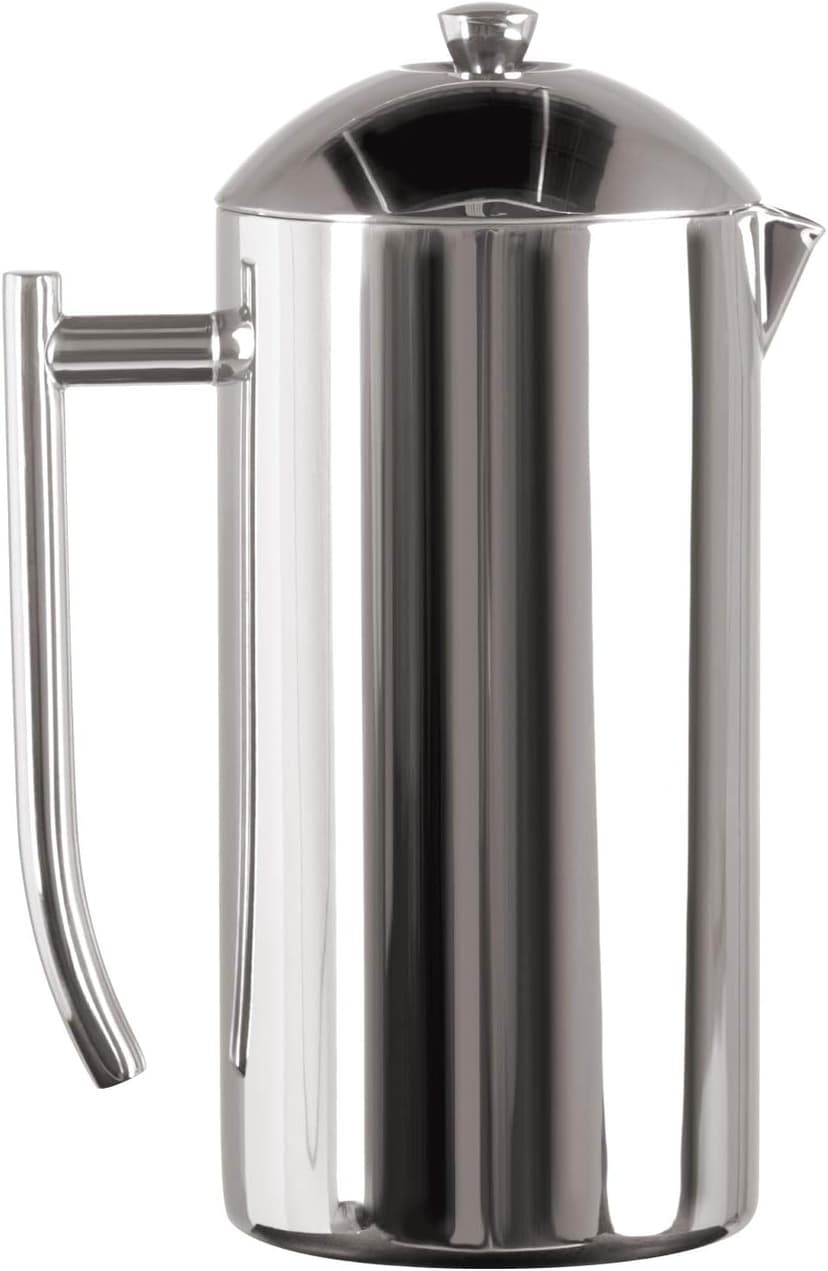 Frieling Double-Walled Insulated French Press Coffee Maker - 17 Oz Stainless Steel French Press for Smooth Coffee, Cold Brew & Camping