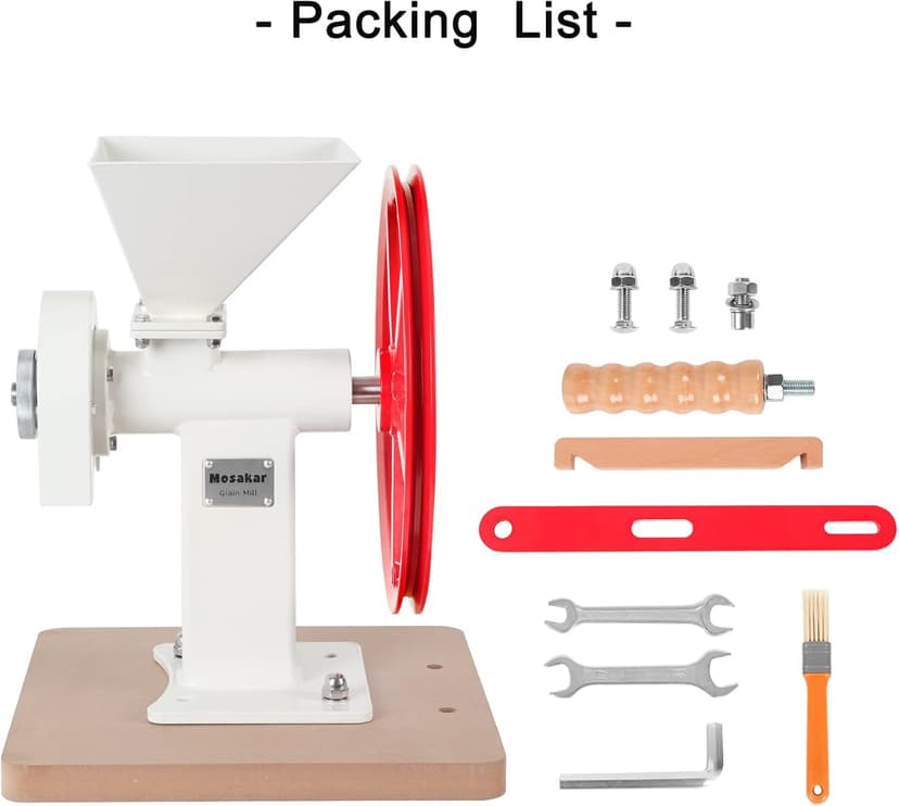 Manual Hand Grain Mill. Corn Wheat Flour Grinder. Masa Peanut Butter Maker. Stainless Steel Burrs