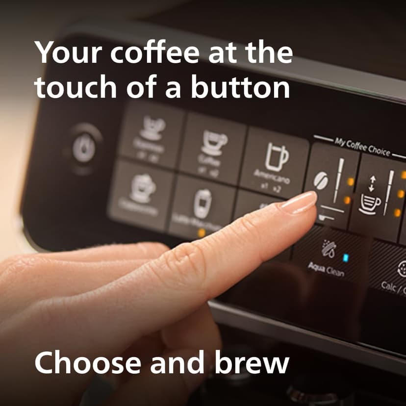 Philips 3200 Series Fully Automatic Espresso Machine, LatteGo Milk Frother, 5 Coffee Varieties, Intuitive Touch Display, 100% Ceramic Grinder, AquaClean Filter, My Coffee Choice, Black (EP3241/54)