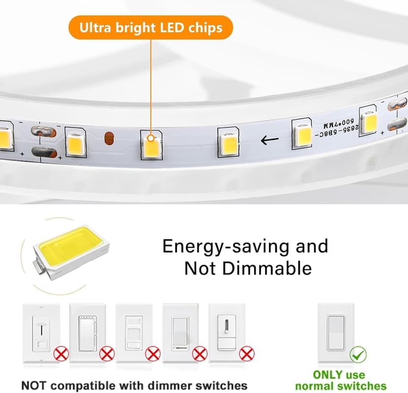 Modern LED Ceiling Light, White 4 Rings Flush Mount Ceiling Light, 4000K Lighting Fixture Ceiling Lamp for Kitchen, Bedroom, Living Room, Laundry Room