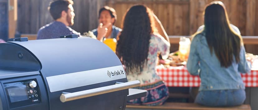 Origin-580 Wood Pellet Smoker Grill - A.I. Powered and WiFi Grill with PID controller, BBQ Grill 580 sq.in Cooking Area, Meat Probe, 8-in-1 Outdoor Smoker