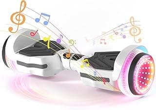 Scooter, Colorful LED Light-Up Wheels, Bluetooth Speakers and APP, Dual 250W Motors, 8.5 mph Max Speed & 8.5 Miles Max Range, Gifts for Kids Adults Girls Boys