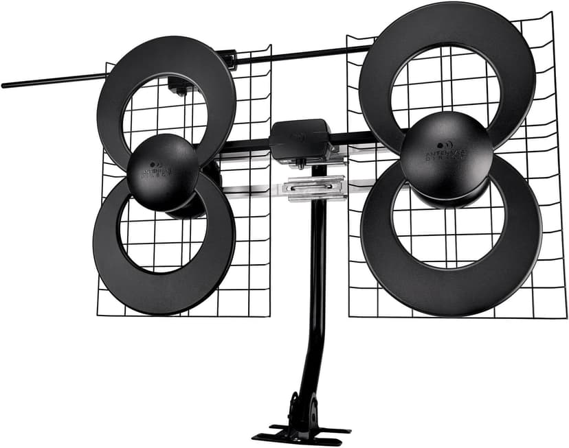 Antennas Direct ClearStream 4V Indoor Outdoor TV Antenna, UHF VHF, Multi-Directional, 70+ Mile Range, 4K 8K UHD, NEXTGEN TV – w/ 20-inch Mast (Black)