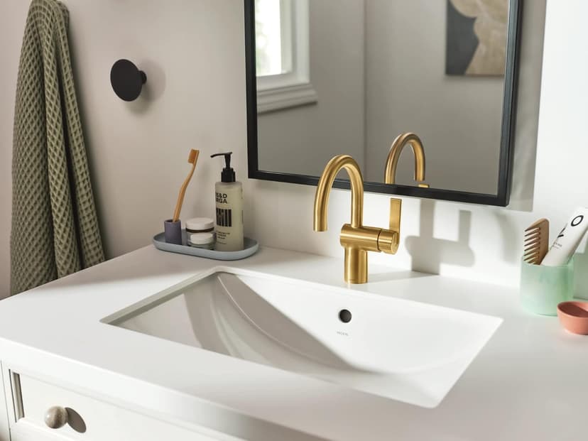 Moen White Vitreous China Undermount Sink, 23.625 X 14.75 X 7 Inch Rectangle Bathroom Sink with a High Gloss Porcelain Finish for Vanity Countertop Placement, BGCW10RU1223