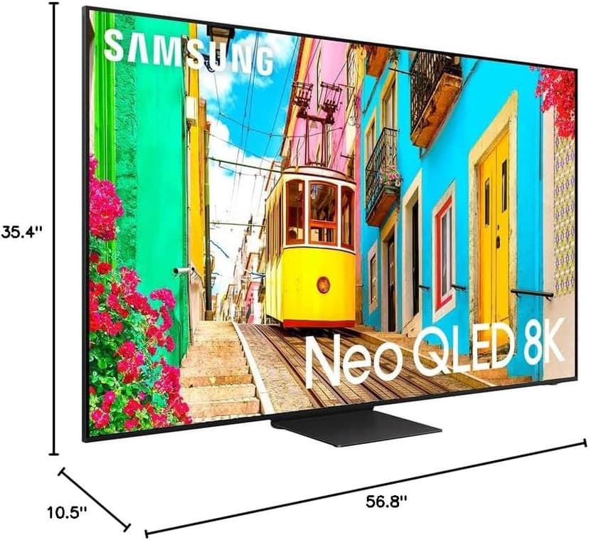 SAMSUNG QN65QN800DFXZA 65 Inch Neo QLED 8K Smart TV 2024 Bundle with Deco Gear 2X 4K HDMI 2.0 Cable w/Pure Copper Conductors & CPS Exclusive 12 Month Protection Pack Bundle (BEACH-CPS-263000)