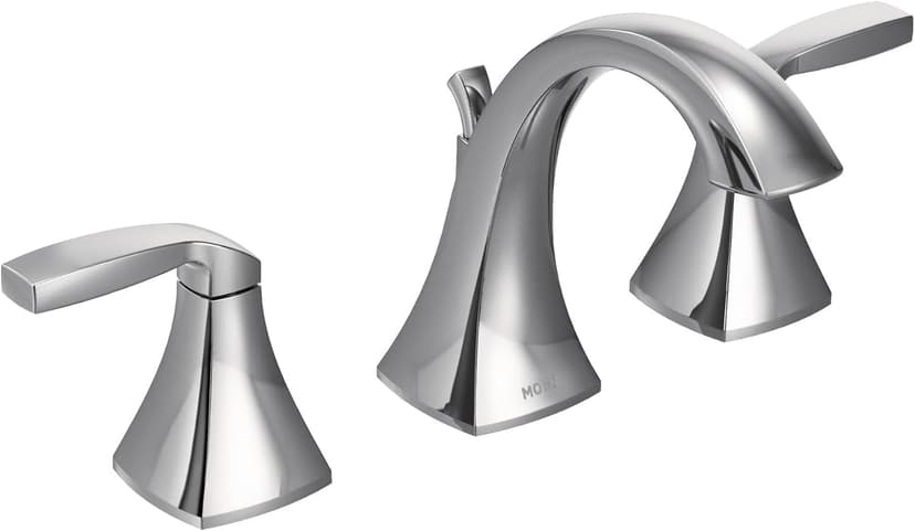 Moen Voss Chrome Two-Handle Adjustable Widespread Bathroom Faucet Trim Kit, Valve Required, T6905
