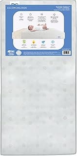 Delta Children Twinkle Galaxy Dual Sided Crib and Toddler Mattress - Premium Sustainably Sourced Fiber Core - Waterproof - GREENGUARD Gold Certified (Non-Toxic) - 7 Year Warranty - Made in USA
