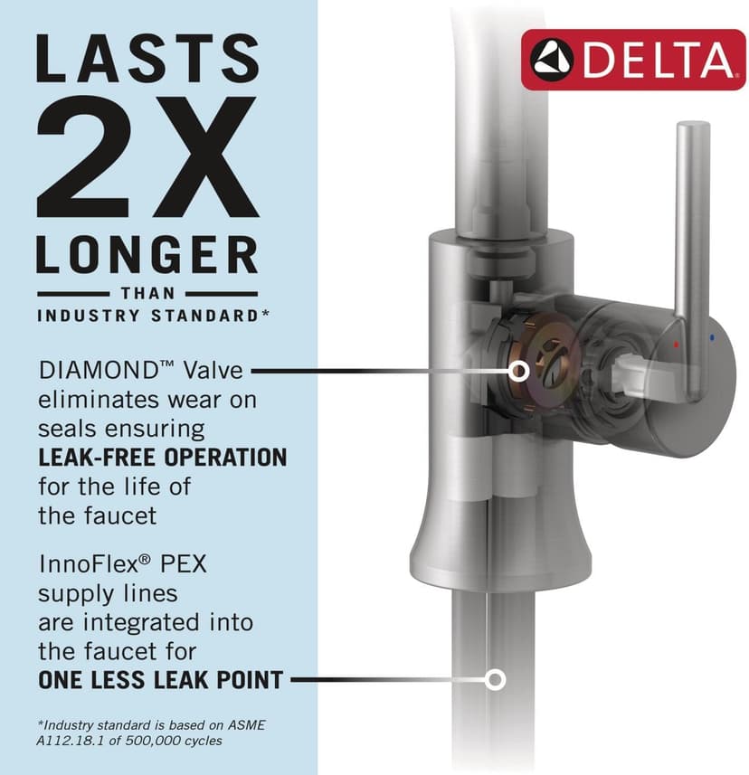 Delta Faucet Velum Single Hole Bathroom Faucet, Black Bathroom Sink Faucet, Single Handle Bathroom Faucet, Bath Faucet, Pop-Up Drain Assembly, Matte Black 537-BLMPU-DST