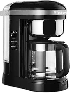 KitchenAid KCM1209OB Coffee Maker, 12 cup, Onix Black, 12 Cup Drip Coffee Maker with Warming Plate
