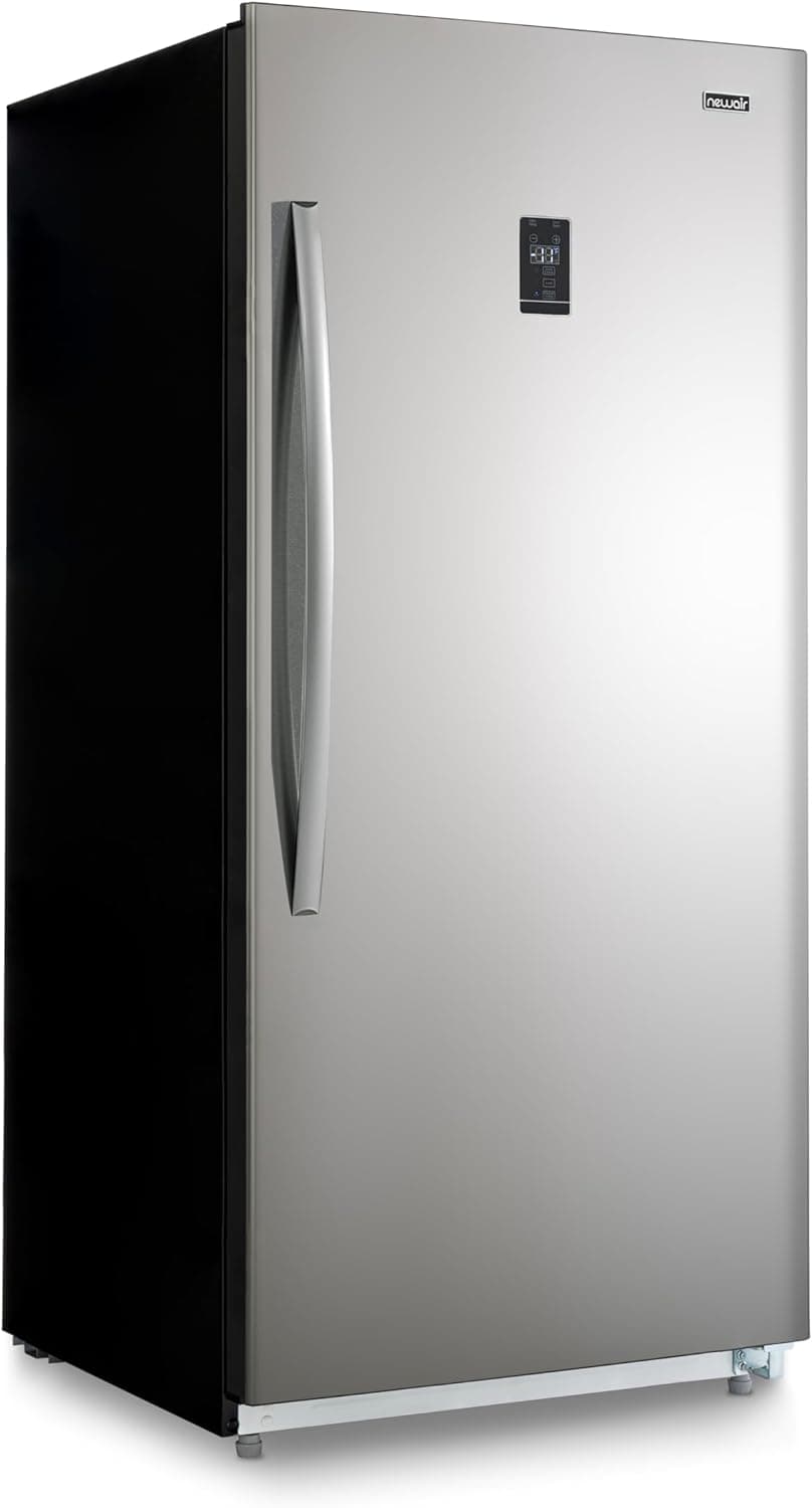 Newair 13.8 cu. ft. Upright Freezer, Fridge Freezer Convertible, Garage Ready Refrigerator, Frost Free Freezer with Door Alarm, Stand up Deep Freezer, Garage Freezer with LED Light