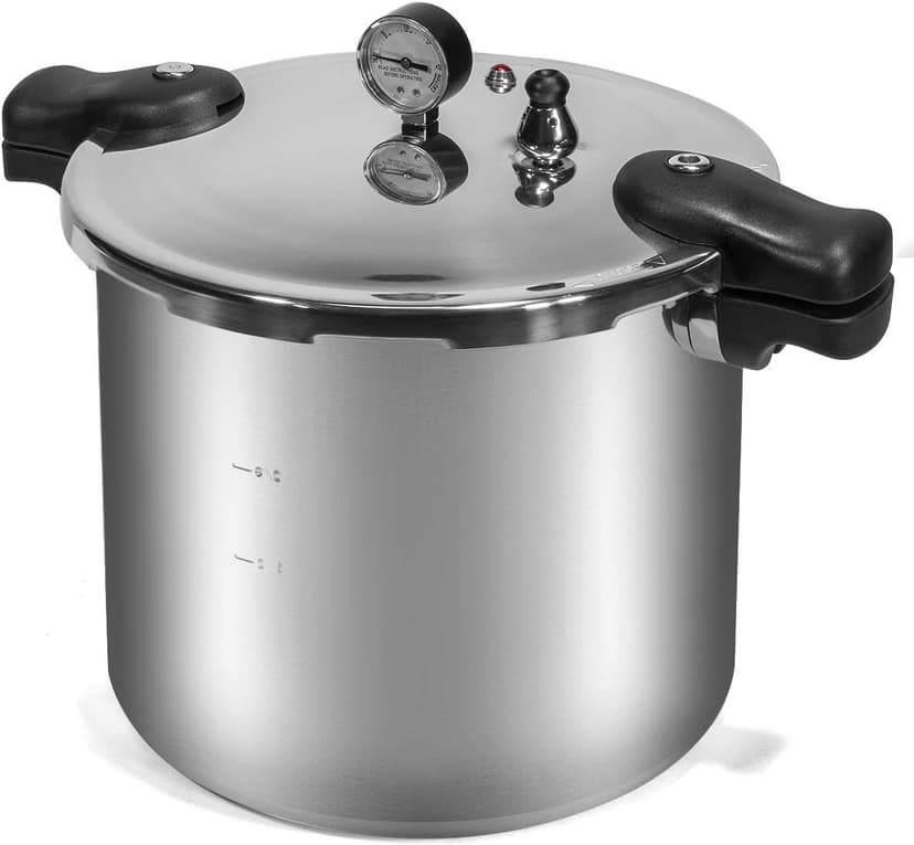 Barton 22-Quart Pressure Canner Pressure Cooker Pressure Gauge with Rack, Induction Compatible, Steam Canner Polished 22 QT Stovetop Pot