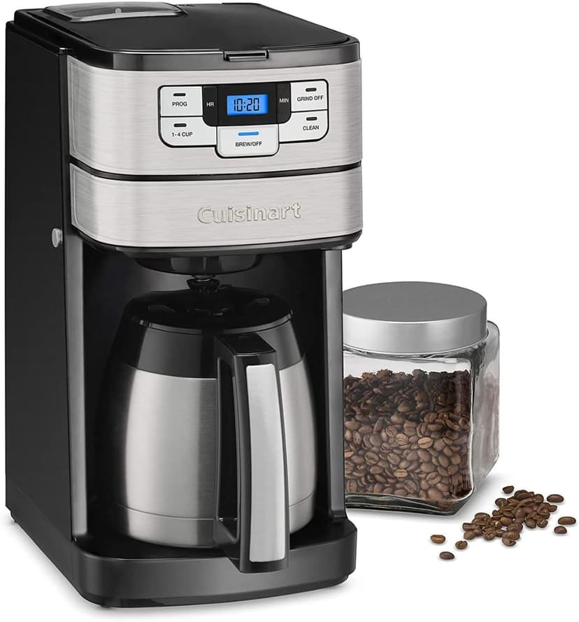 Cuisinart 10 Cup Coffee Maker with Grinder, Automatic Grind & Brew, Black/Silver, DGB-450NAS