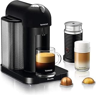 Nespresso Vertuo Coffee and Espresso Maker by Breville, Matte Black with Aeroccino Milk Frother