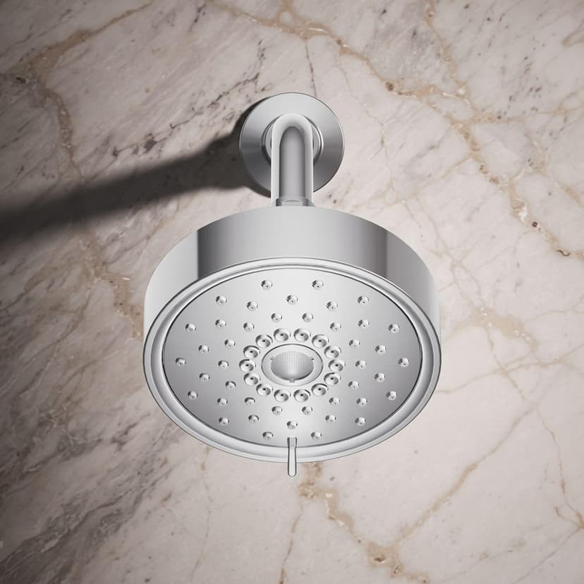 KOHLER 22170-CP Purist 2.5 GPM Multi Function Shower Head with MasterClean and Katalyst Air-Induction Spray Technology, Polished Chrome