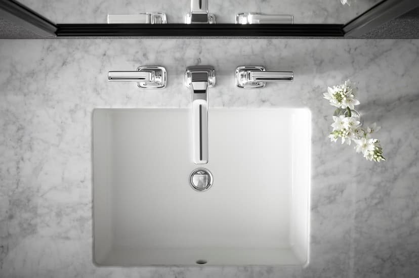 KOHLER 2882-0 Verticyl Rectangular Undermount Bathroom Sink, 19 3/4", White