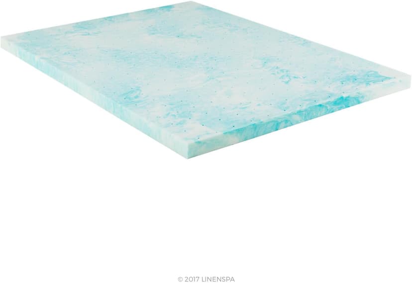 Linenspa 3 Inch Gel Swirl Memory Foam Topper-King