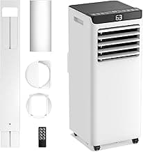 Portable Air Conditioners 8,000 BTU Air Conditioner Portable for Room up to 365 Sq.Ft. Portable AC Unit with Remote Control 4 Modes Dehumidifier Window Mount Kit (8000-07E)