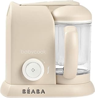 BEABA Babycook Solo 4 in 1 Baby Food Maker, Puree Steamer and Blender for Purees, Grinder with Auto Steam Cooking, Lrg Capacity 4.5 Cups 27 Servings in 20 Mins, Oat