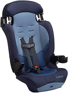 Cosco Kids Finale DX 2-in-1 Booster Car Seat, Forward Facing Toddler Car Seat (30-65 lbs) and Belt Positioning High Back Booster Seat (40-100 lbs), Sport Blue