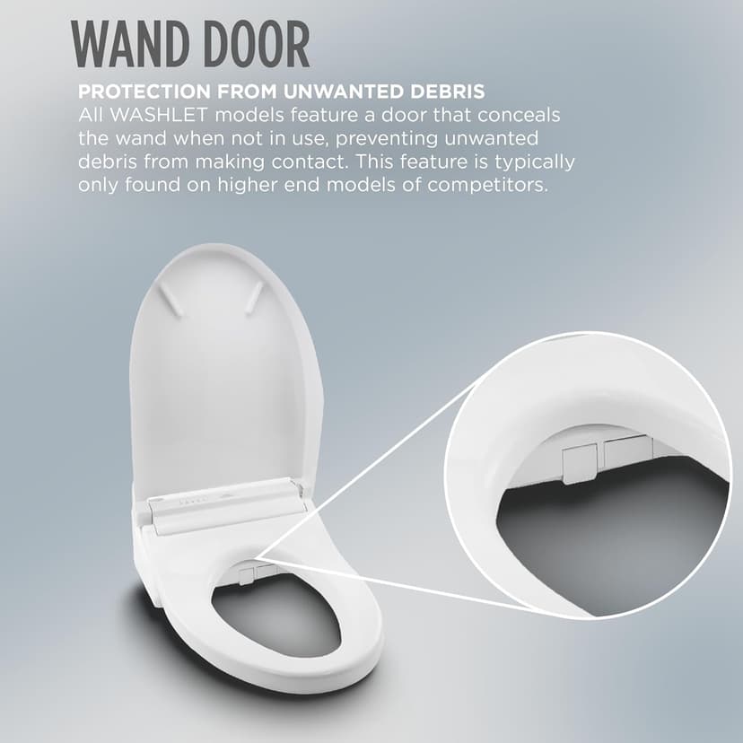 TOTO SW4734AT40#01 WASHLET+ Electronic Bidet Toilet Seat, Elongated, Cotton White
