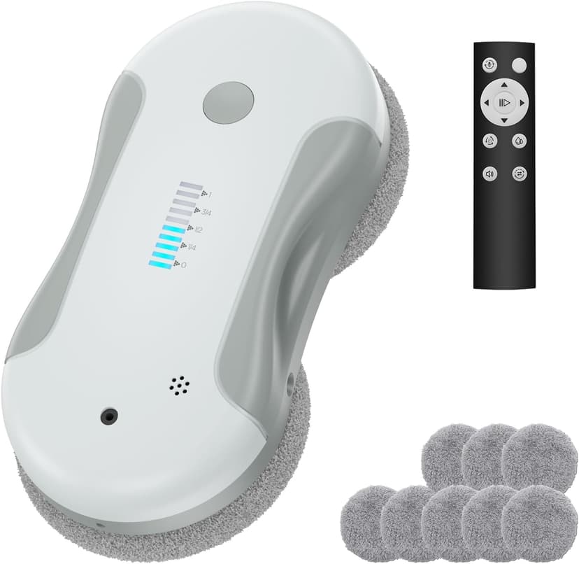 Window Cleaning Robot, 5800Pa Intelligent Window Cleaner Robot with 80ml Dual Water Spray, with Path Planning and Edge Detection for Interior/Exterior Highrise Windows