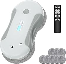 Window Cleaning Robot, 5800Pa Intelligent Window Cleaner Robot with 80ml Dual Water Spray, with Path Planning and Edge Detection for Interior/Exterior Highrise Windows