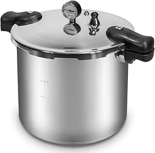 Barton 22-Quart Pressure Canner Pressure Cooker Pressure Gauge with Rack, Induction Compatible, Steam Canner Polished 22 QT Stovetop Pot