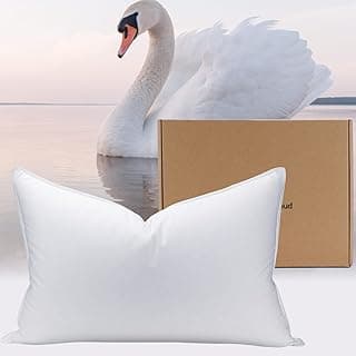 White Goose Down Pillow Luxury Hotel Bed Pillow with 100% Natural 900+Fill Power, Natural Goose Feather Pillow for Sleeping, 700TC Cotton Shell, Standard Size- Medium, 1 Pack
